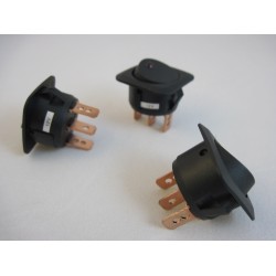 Comutator auto rotund Pornit/Oprit 12-24V cu indicator LED de functionare  Comutator auto rotund Pornit/Oprit 12-24V cu indicator LED de functionare